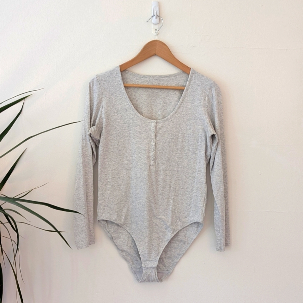 Everlane Heathered Gray Bodysuit